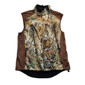Scent Shield Wind Blocker Vest Mens L Realtree Bone Collector Camo System Layer